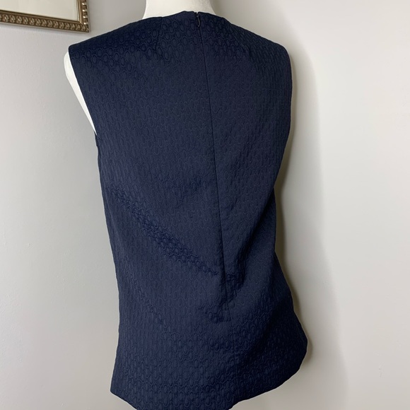 Theory navy sleeveless shell blouse professional - Picture 3 of 7
